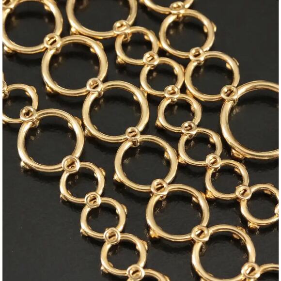 Tiffany & Co. 18K Ring Bead Link Statement Necklace 58.6g - Picture 4 of 10